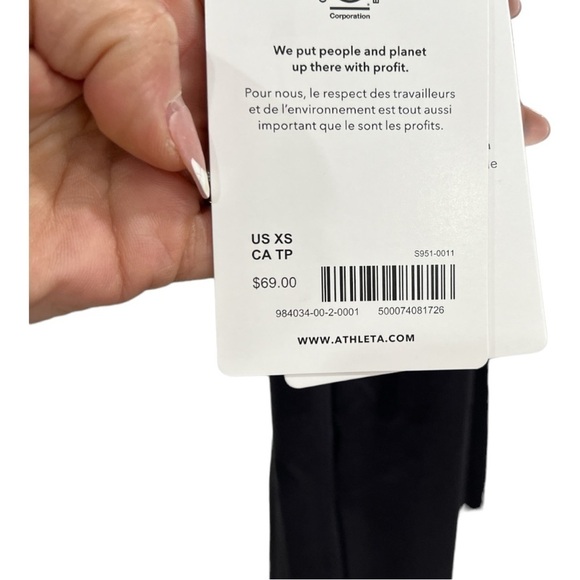 ATHLETA Essence Support Tank Black Size XS New - Picture 8 of 9